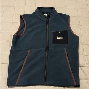 Howler Brothers Navy and Brown Fleece Vest